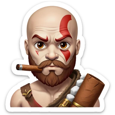 Kratos smoking sticker