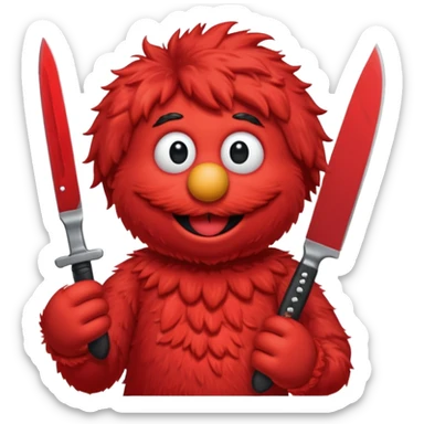 Has a  Elmo i dale un cuchillo sticker