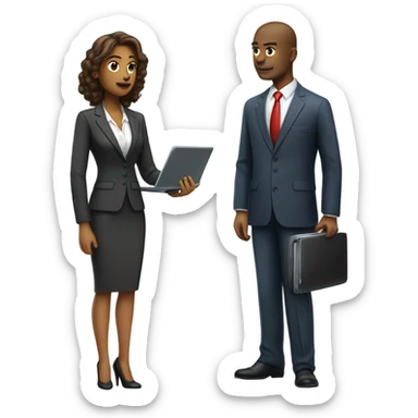businessman and businesswoman sticker