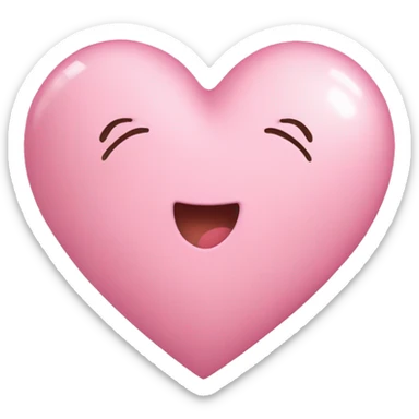 Light pink heart holded bu this😍emoji sticker