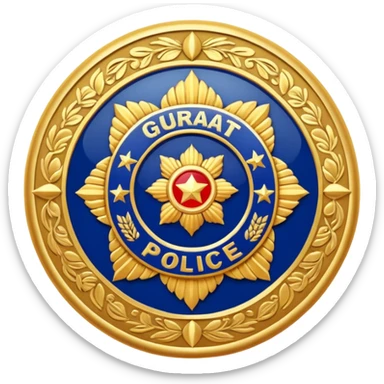 Gujarat police logo sticker