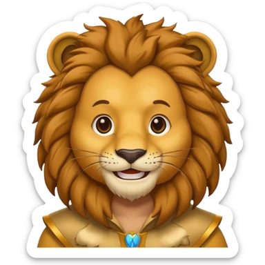 man in lion  costume  sticker