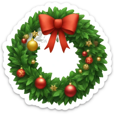 christmas wreath sticker