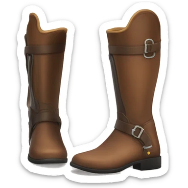 Horse riding boots sticker