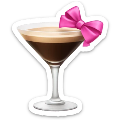 Espresso martini with pink bow  sticker