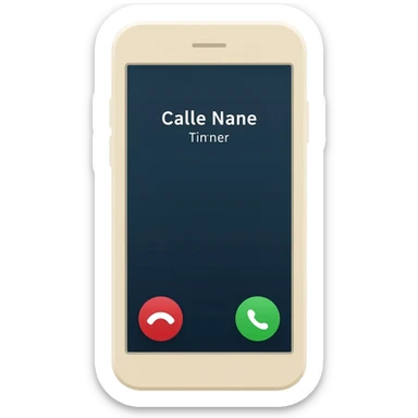 BEIGE PHONE CALL sticker