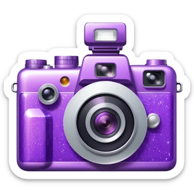 Glitter Hot Camera Purple sticker