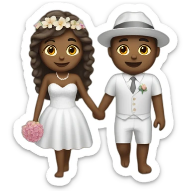 bodas en la playa sticker