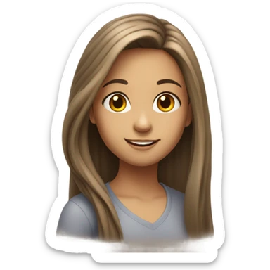 realistic portrait of girl sticker