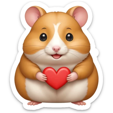 happy love smile hamster sticker