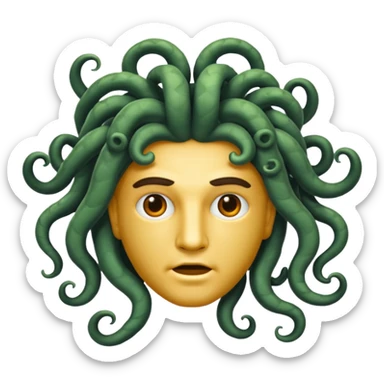 A male version of of Medusa sticker