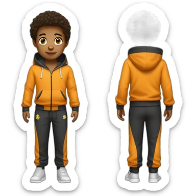 boy wearing a tracksuit full body sticker