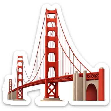 Cinematic Realistic Golden Gate Bridge Emoji sticker
