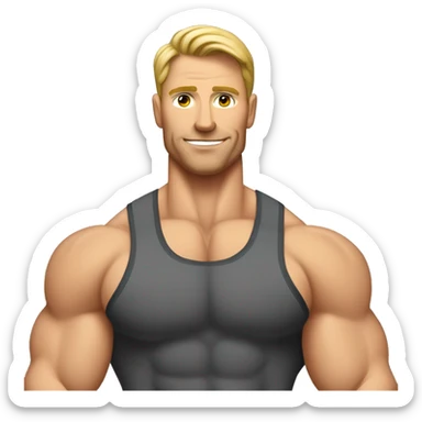 Caucasian gay bodybuilders sports sticker