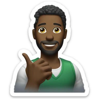 Black man, emitting a green mist from his armpits sticker