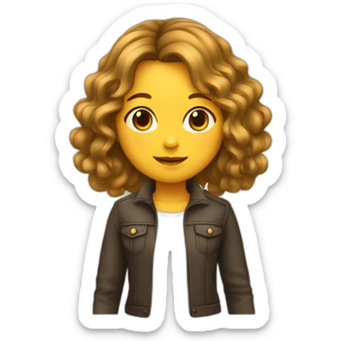 fille-au-cheveux-chatains-mi-long sticker