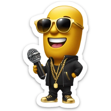 Rapping mustard sticker