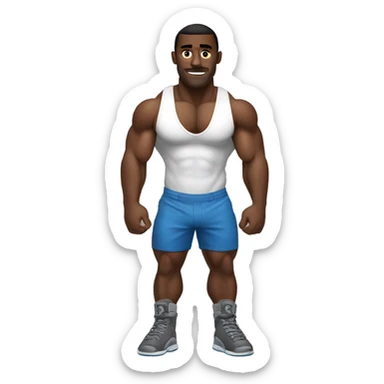 diddy as a bodybuilder with shorts showing off abs  sticker