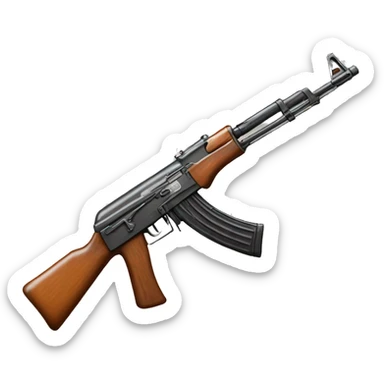A detailed ak 47 sticker