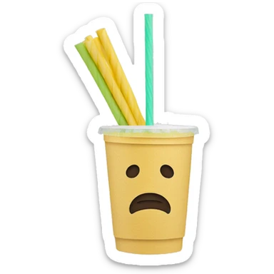 Colored Paper straw sticker