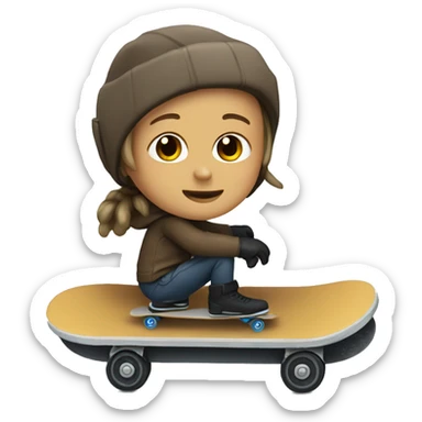 Castor en patineta sticker