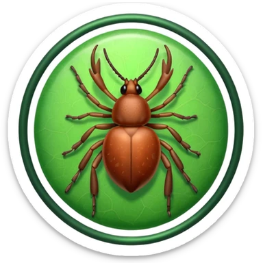 tick with green crycle sticker