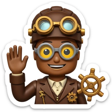 Steampunk Inventor lego sticker