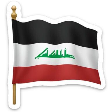 The flag of Iraq sticker