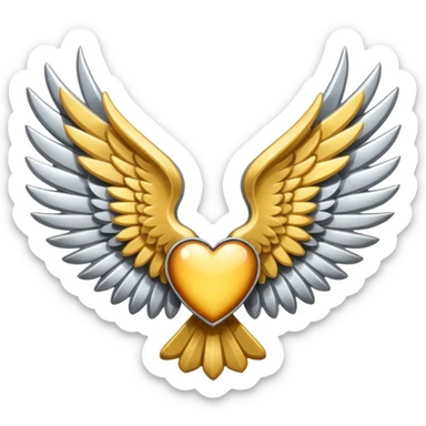 "K" between two wings sticker