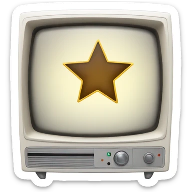 A tv with a star inside sticker