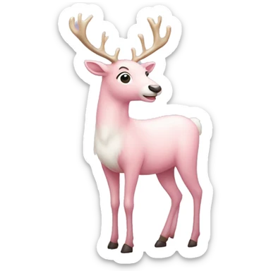 Light pink reindeer  sticker