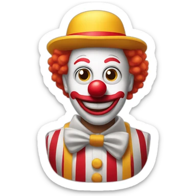 mcdonalds clown sticker