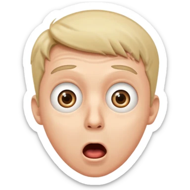 astonished man sticker