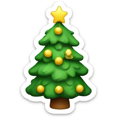 Cute Christmas tree sticker