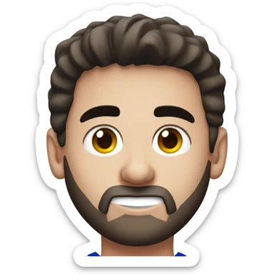 Lionel messi with bushy eyebrows  sticker