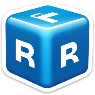 blue Roblox logo sticker