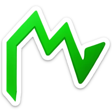 green arrow graph trending up sticker