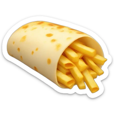 cheese and fries burrito sticker