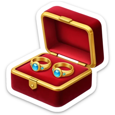 Couple of ring in box sticker