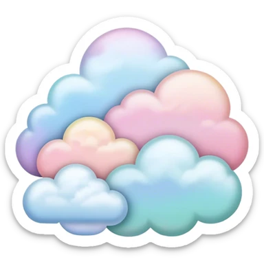 Pastel clouds sticker