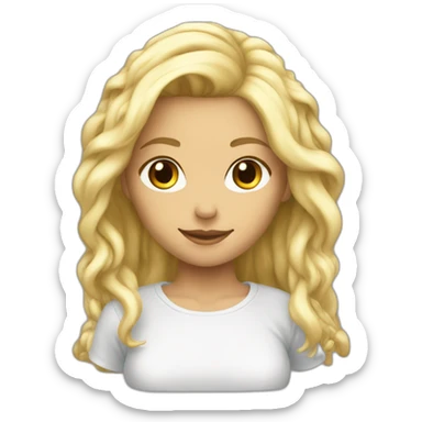 techno blond girl vibing sticker