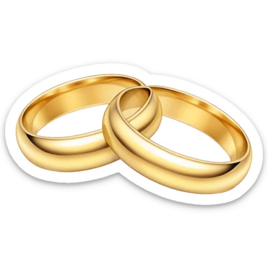 Wedding rings intertwined sticker