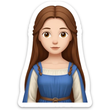 medieval woman  sticker