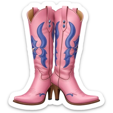 pink cowgirl boots sticker