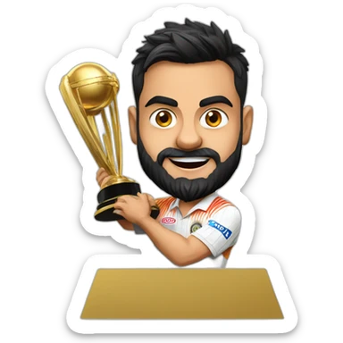 Virat Kohli winning ipl trophy  sticker