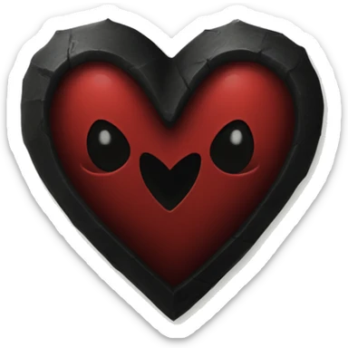 Red and black gothic heart sticker