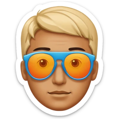 😎 with multiple colour sunglass sticker