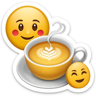 Эмодзи для кофейни LABEL. Цветовая палитра: #FFFFFF, #F7FD02, #D3D3D3, # 242424 sticker