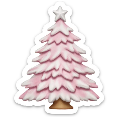 Loveshackfancy pink and white Christmas tree sticker