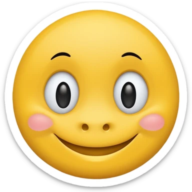 Smiley face (yellow) with mole on chin sticker